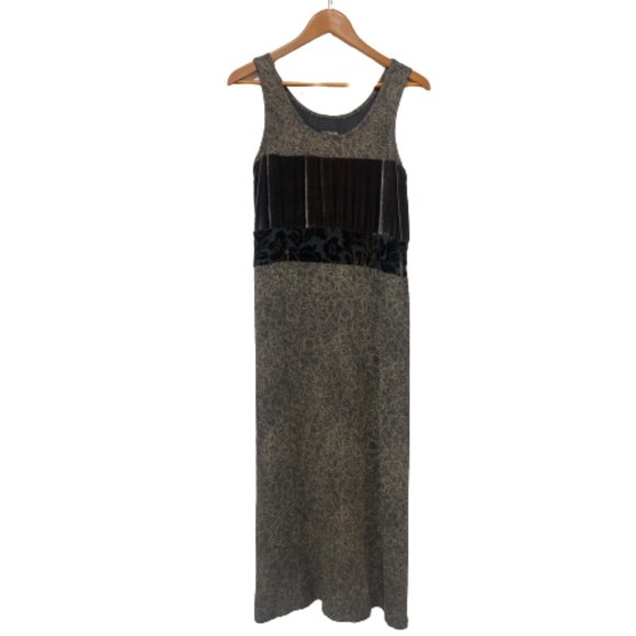 Citron Santa Monica Maxi Burnout Sleeveless Dress Size Medium - Picture 1 of 7